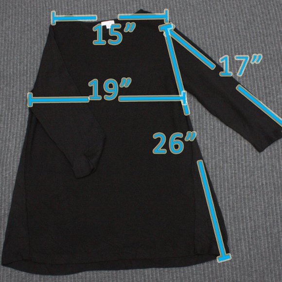 J Jill 3/4 Sleeve Pullover Sweater Medium Black - Picture 3 of 4